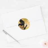Bombshell Glitter Party Jurk rond | Goud Ronde Sticker (Envelop)