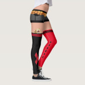 Bombshell Harley Quinn shorts & dij hoge sokken Leggings (Rechts)
