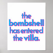 Bombshell Has Entered The Villa Funny Got A Text C Poster (Voorkant)