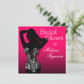 Bombshell Lingerie Lace Corset Vrijgezellenfeest Kaart (Staand voorkant)
