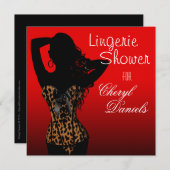 Bombshell Lingerie Leopard Corset Vrijgezellenfees Kaart (Voorkant / Achterkant)