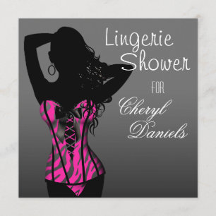 Bombshell Lingerie Zebra Corset Vrijgezellenfeest Kaart