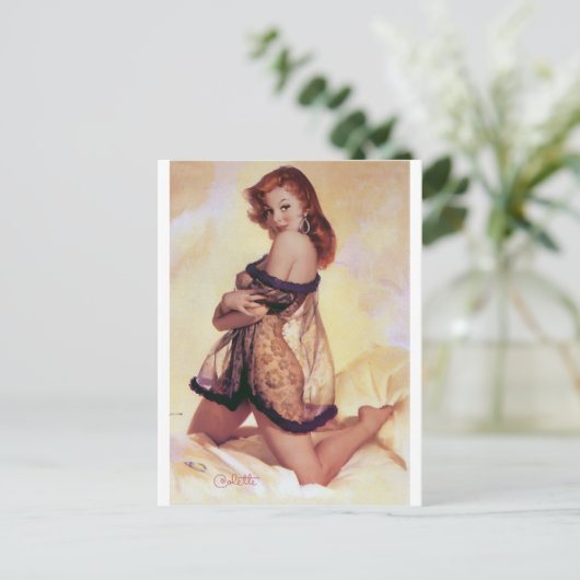 Bombshell omhoog draaien briefkaart (Staand voorkant)