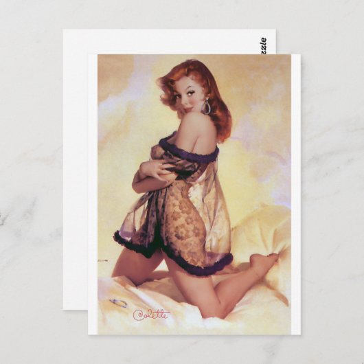 Bombshell omhoog draaien briefkaart (Voorkant / Achterkant)