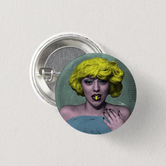 Bombshell POP Art Button (Voorkant /achterkant)