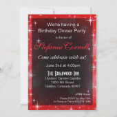 Bombshell Sparkle Snow Leopard Birthday Party Kaart (Achterkant)