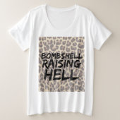 Bombshell vecht de hel grote maat t-shirt (Design voorkant)