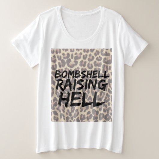 Bombshell vecht de hel grote maat t-shirt (Design voorkant)