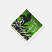 Bombshell Zebra 45ste verjaardag | green Servet (Hoek)