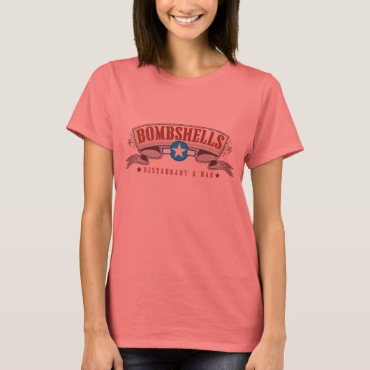 Bombshells Dames Ringer T-Shirt (Voorkant)