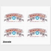 Bombshells tickers rechthoekige sticker (Vel)