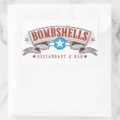 Bombshells tickers rechthoekige sticker (Tas)