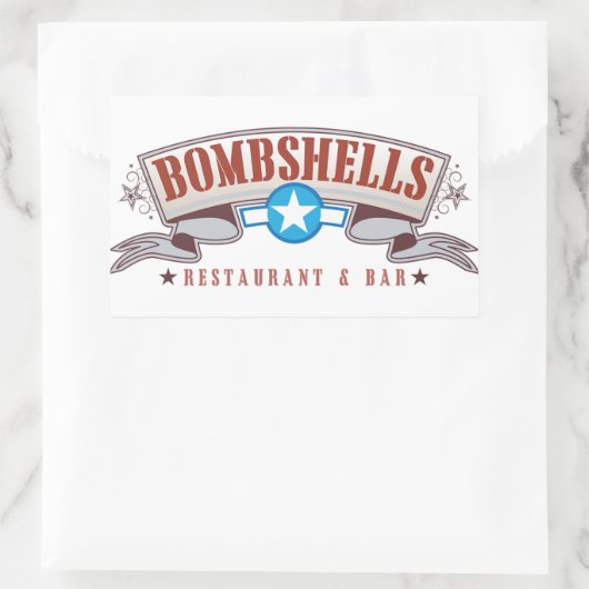 Bombshells tickers rechthoekige sticker (Tas)