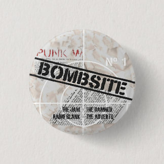 Bombsite Fanzine No. 1 cover Ronde Button 3,2 Cm