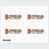 Bombur-naam Rechthoekige Sticker (Vel)