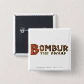 Bombur-naam Vierkante Button 5,1 Cm (Voorkant /achterkant)