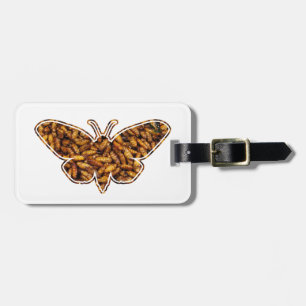 Bombyx Mori Silk Moth Life Cycle Silhouette Bagagelabel