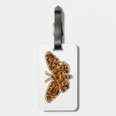 Bombyx Mori Silk Moth Life Cycle Silhouette Bagagelabel (Achterkant verticaal)