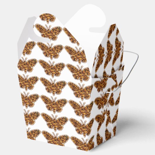 Bombyx Mori Silk Moth Life Cycle Silhouette Bedankdoosjes (Geopend)