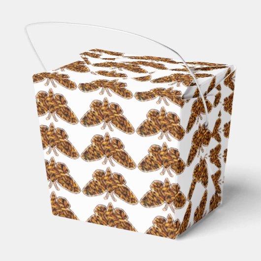 Bombyx Mori Silk Moth Life Cycle Silhouette Bedankdoosjes (Achterkant)