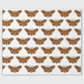 Bombyx Mori Silk Moth Life Cycle Silhouette Cadeaupapier (Vlak)