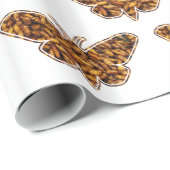 Bombyx Mori Silk Moth Life Cycle Silhouette Cadeaupapier (Rol Hoek)