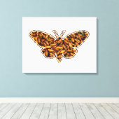 Bombyx Mori Silk Moth Life Cycle Silhouette Canvas Afdruk (Insitu (Houten vloer))