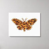 Bombyx Mori Silk Moth Life Cycle Silhouette Canvas Afdruk (Voorkant)