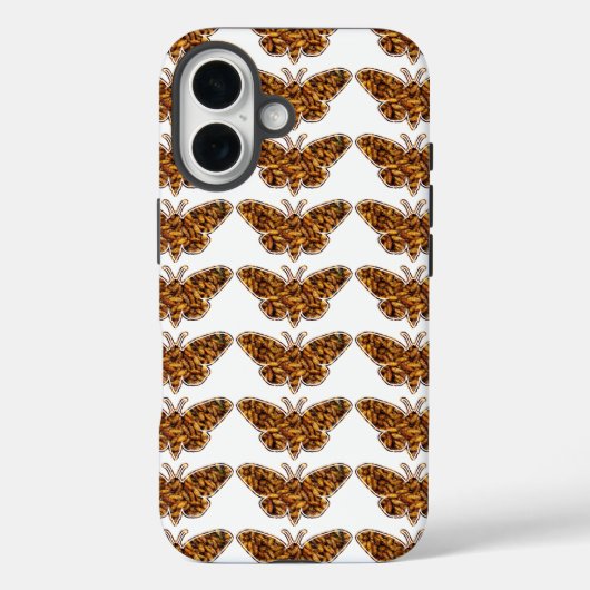 Bombyx Mori Silk Moth Life Cycle Silhouette Case-Mate iPhone Case (Achterkant)