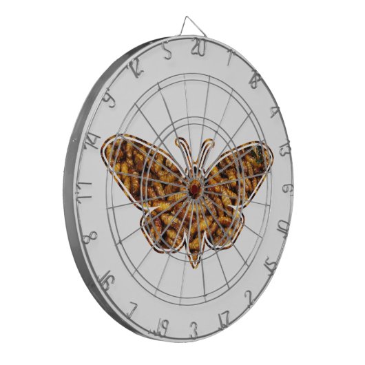 Bombyx Mori Silk Moth Life Cycle Silhouette Dartbord (Voorkant Links)