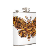 Bombyx Mori Silk Moth Life Cycle Silhouette Heupfles (Rechts)