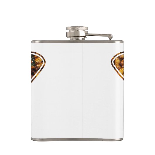 Bombyx Mori Silk Moth Life Cycle Silhouette Heupfles (Achterkant)