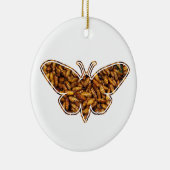 Bombyx Mori Silk Moth Life Cycle Silhouette Keramisch Ornament (Rechts)