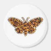 Bombyx Mori Silk Moth Life Cycle Silhouette Magneet (Voorkant)