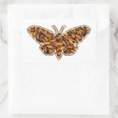 Bombyx Mori Silk Moth Life Cycle Silhouette Rechthoekige Sticker (Tas)