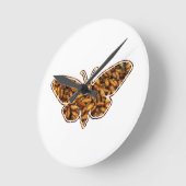 Bombyx Mori Silk Moth Life Cycle Silhouette Ronde Klok (Hoek)