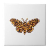 Bombyx Mori Silk Moth Life Cycle Silhouette Tegeltje (Voorkant)