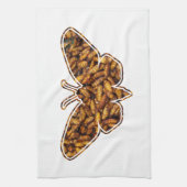 Bombyx Mori Silk Moth Life Cycle Silhouette Theedoek (Verticaal)