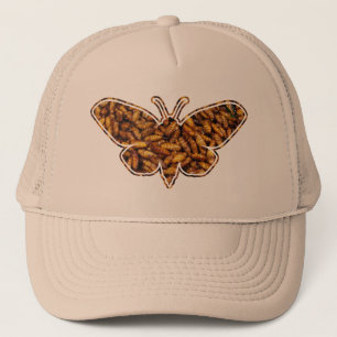 Bombyx Mori Silk Moth Life Cycle Silhouette Trucker Pet