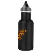 Bombyx Mori Silk Moth Life Cycle Silhouette Waterfles (Rechts)