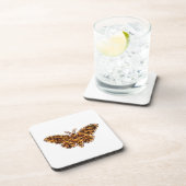 Bombyx Mori Zijderups Levenscyclus Silhouet Drankjes Onderzetter (Rechterzijde)