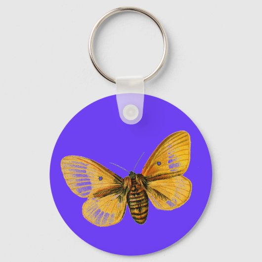 Bombyx quercus vrouw sleutelhanger (Voorkant)