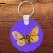 Bombyx quercus vrouw sleutelhanger (Voorkant)