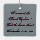 Bomcycloon 1-Ornament Keramisch Ornament (Achterkant)