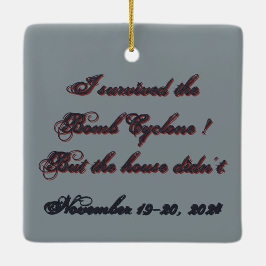 Bomcycloon 1-Ornament Keramisch Ornament (Achterkant)