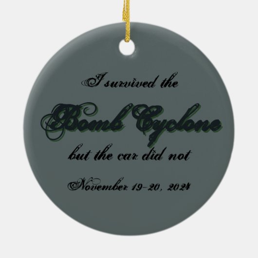 Bomcycloonauto 2 keramisch ornament (Achterkant)