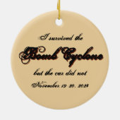 Bomcycloonauto 3 keramisch ornament (Achterkant)