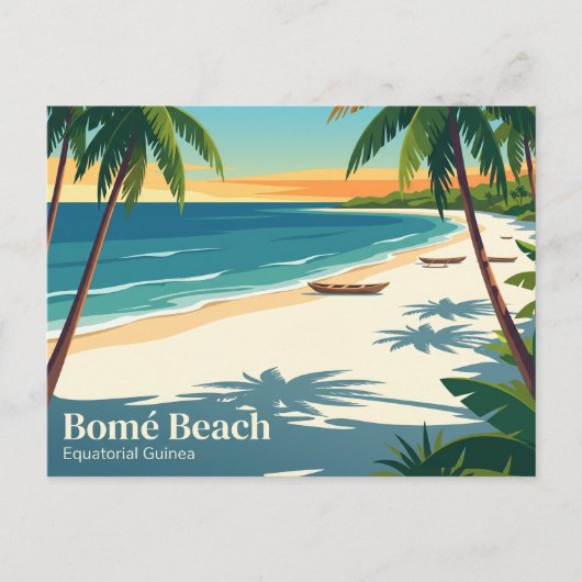 Bomé Beach Equatoriaal-Guinea Briefkaart (Voorkant)