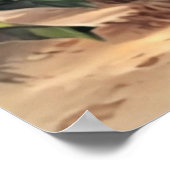 Bomen aan een kant van de landweg poster (Hoek)