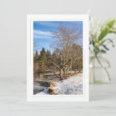 Bomen aan het meer - 5x7 Flat Holiday Kaart (Staand voorkant)